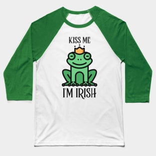 Kiss Me I'm Irish Frog Baseball T-Shirt